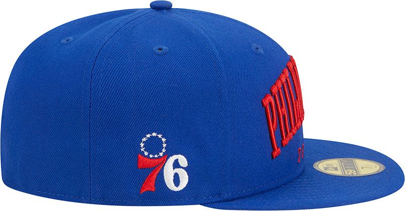 New Era Adult Philadelphia 76ers Text 59Fifty Hat