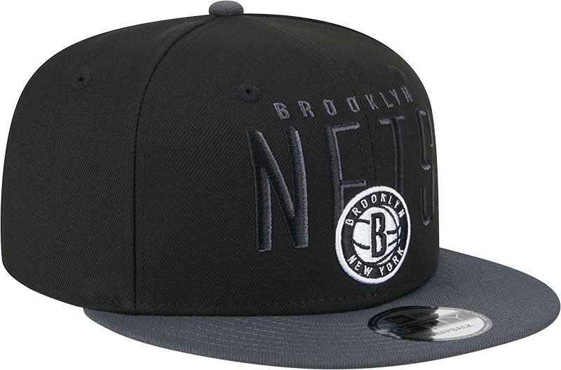 New Era Adult Brooklyn Nets Headline 9Fifty Adjustable Snapback Hat