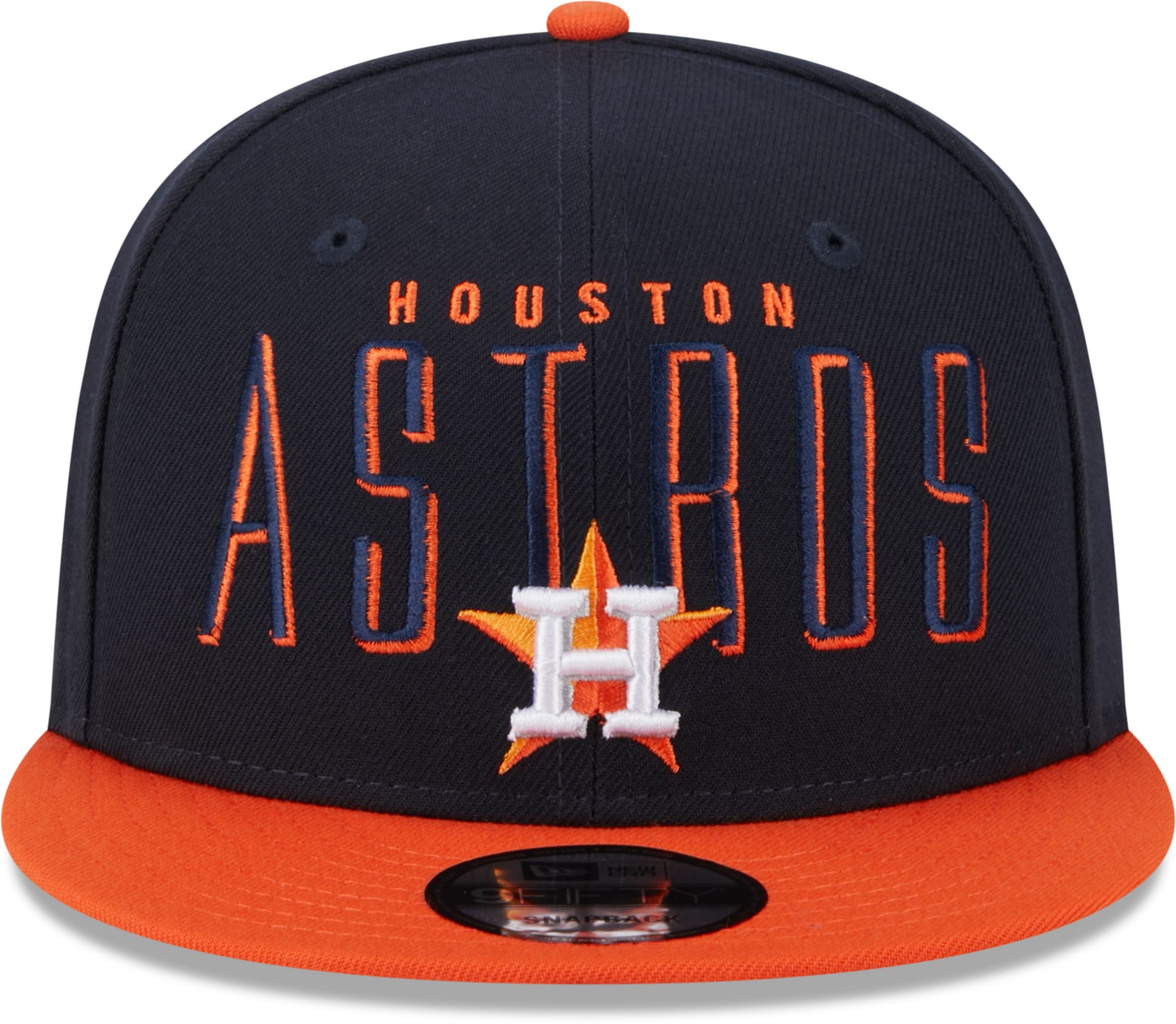 New Era Men's Houston Astros Navy 9Fifty Headline Adjustable Hat