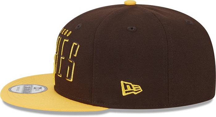 Men's San Diego Padres New Era Brown/Gold City Arch 9FIFTY Snapback Hat