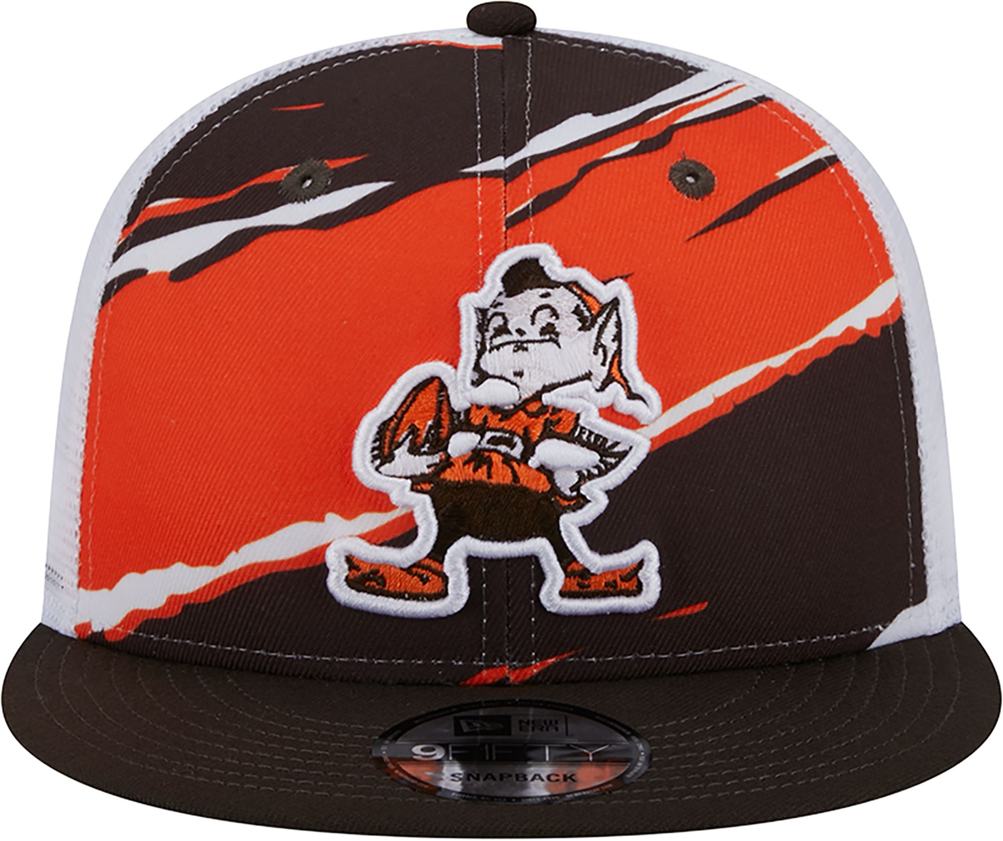 New Era Men's Cleveland Browns Tear Team Color 9Fifty Adjustable Trucker Hat