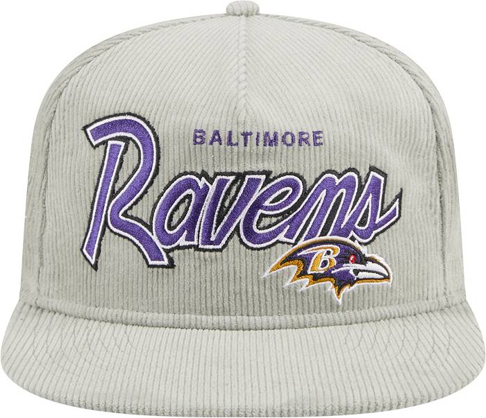 New Era Men's Baltimore Ravens Golfer Cord Grey Adjustable Hat