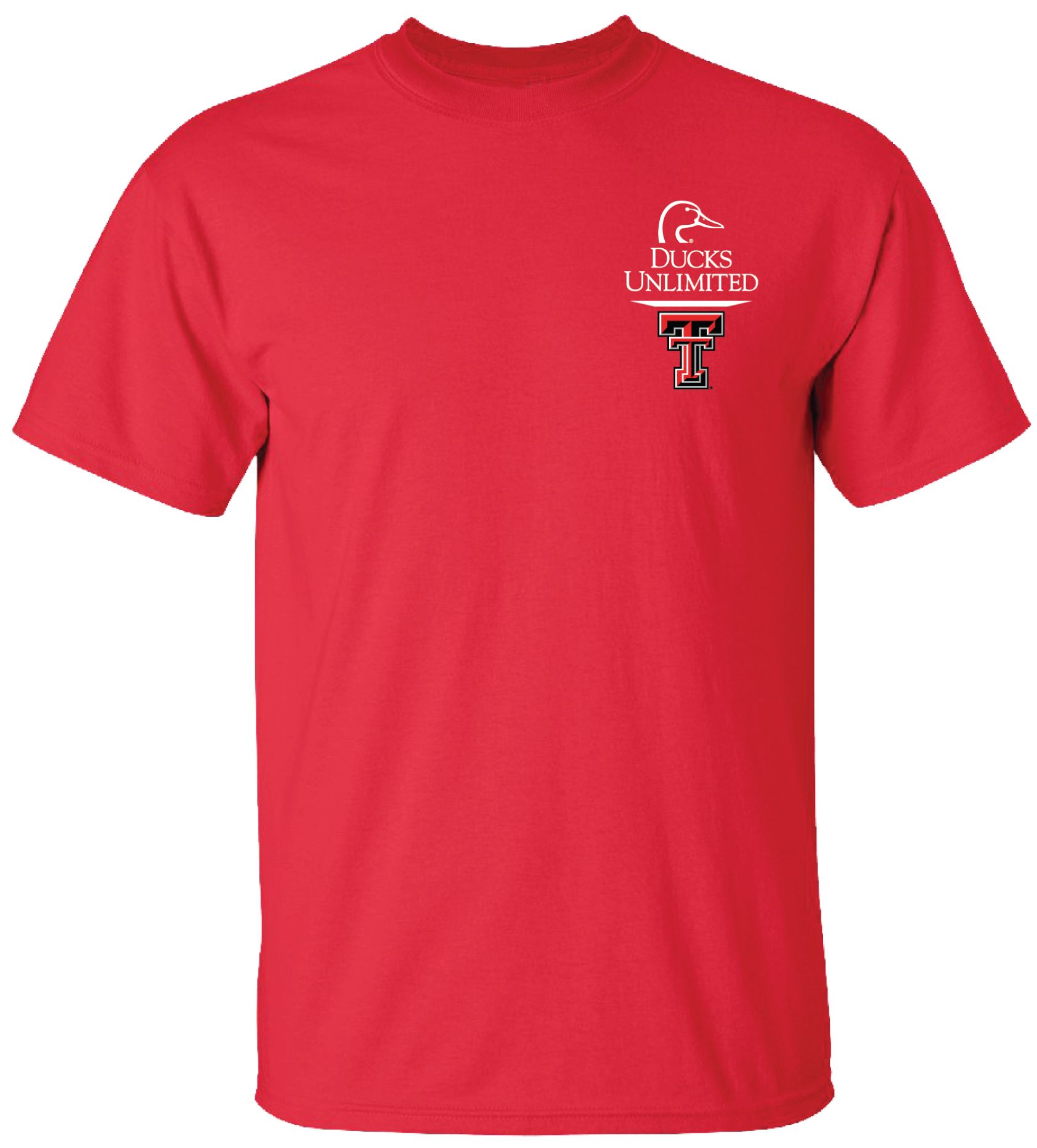 New World Graphics Men's Texas Tech Red Raiders Red Ducks Unlimited Label T-Shirt product image