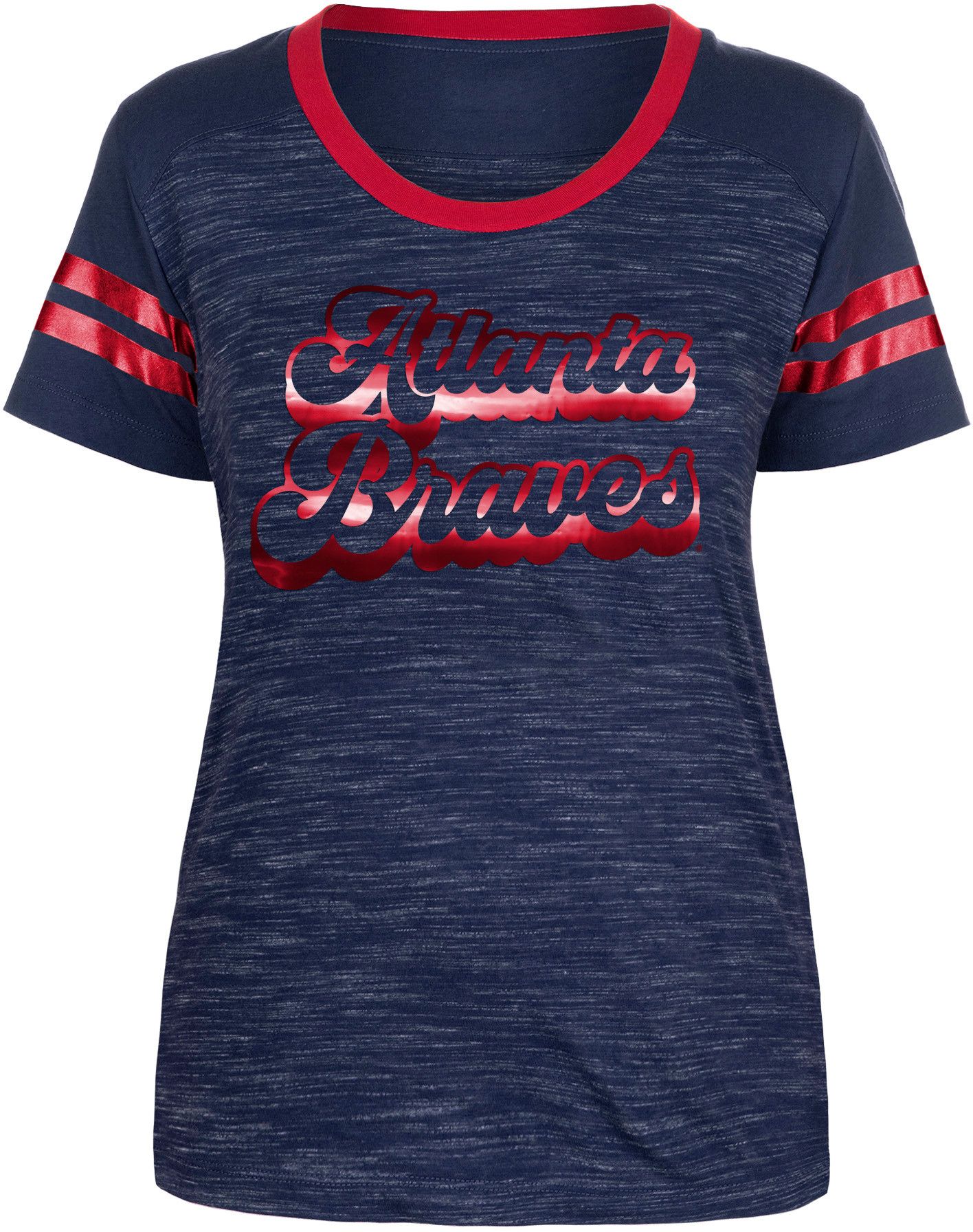 New Era Women's Atlanta Braves Navy T-Shirt