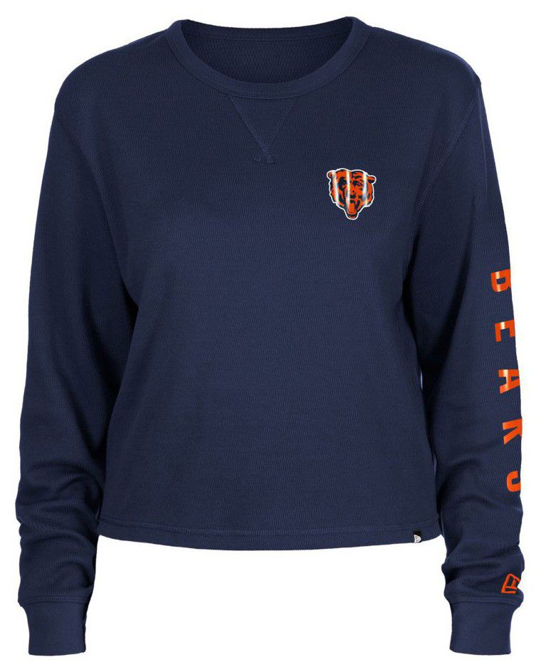 New Era Women's Chicago Bears Navy Thermal Long Sleeve T-Shirt product image