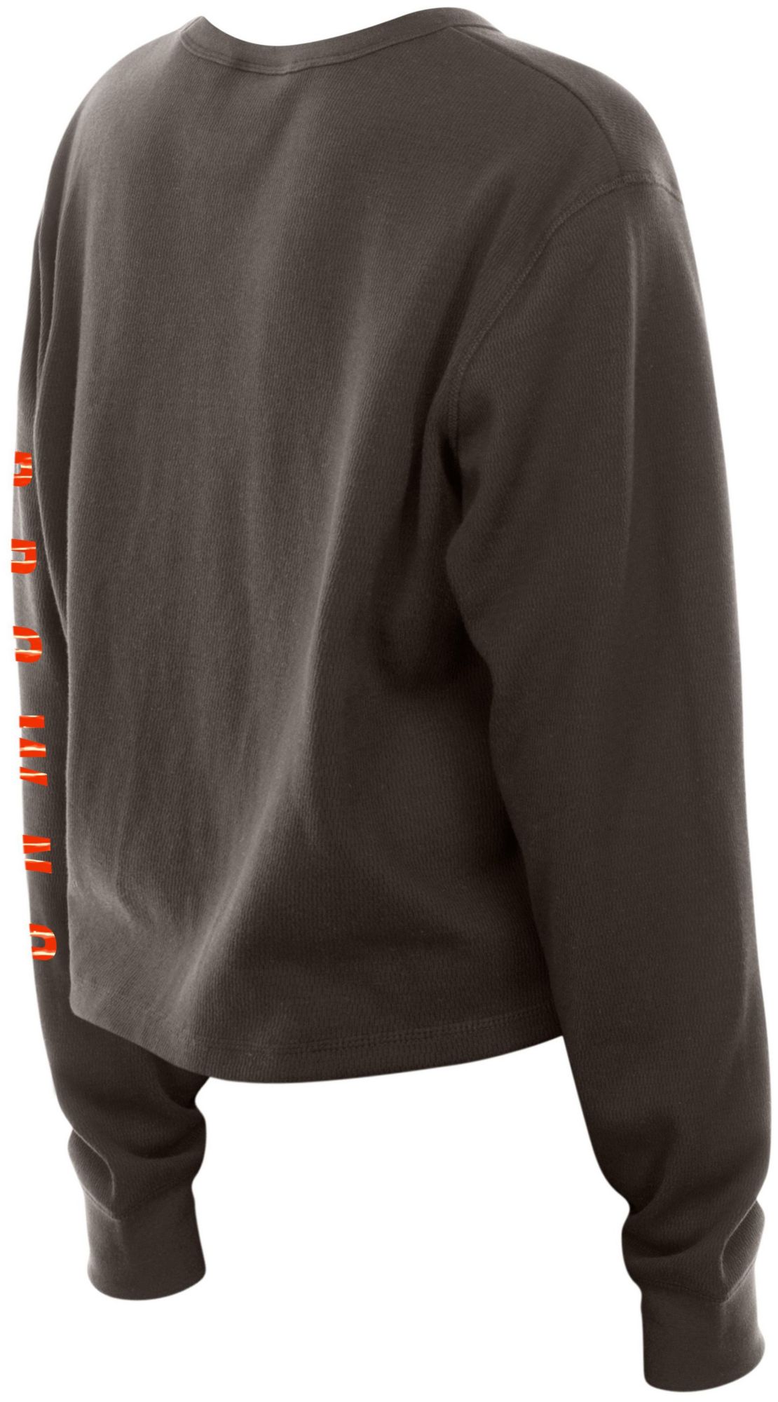 New Era Women's Cleveland Browns Dark Brown Thermal Long Sleeve T-Shirt product image