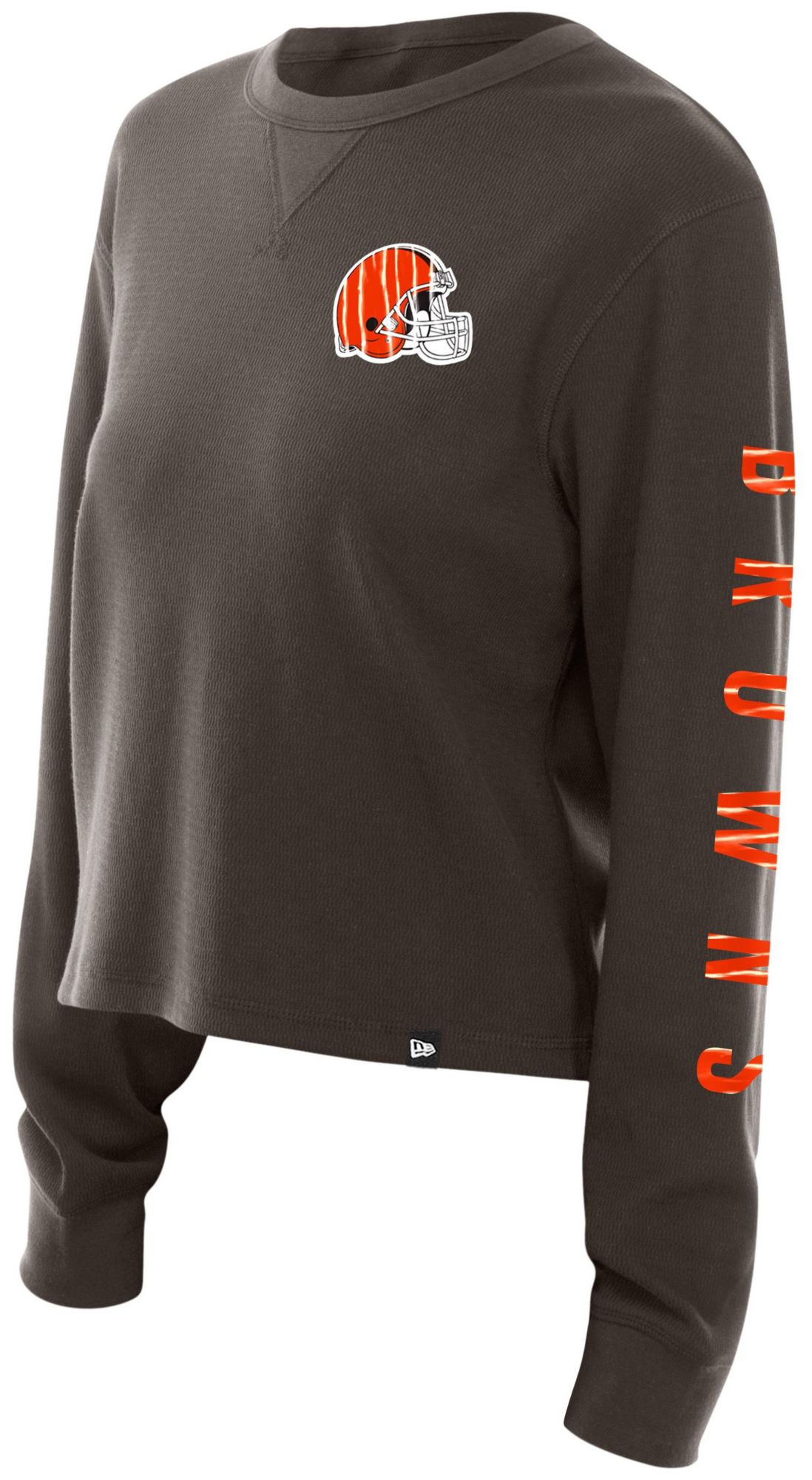 New Era Women's Cleveland Browns Dark Brown Thermal Long Sleeve T-Shirt product image
