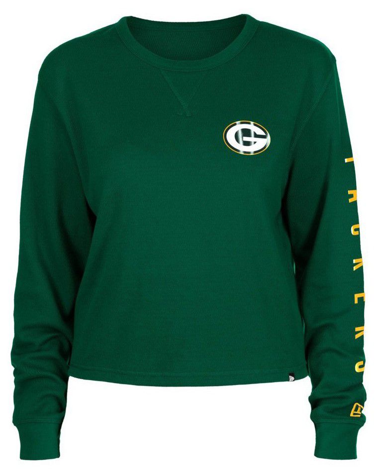 New Era Women's Green Bay Packers Dark Green Thermal Long Sleeve T-Shirt product image