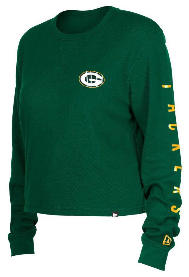 New Era Women's Green Bay Packers Dark Green Thermal Long Sleeve T-Shirt product image