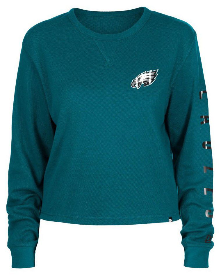 New Era Women's Philadelphia Eagles Dark Green Thermal Long Sleeve T-Shirt product image