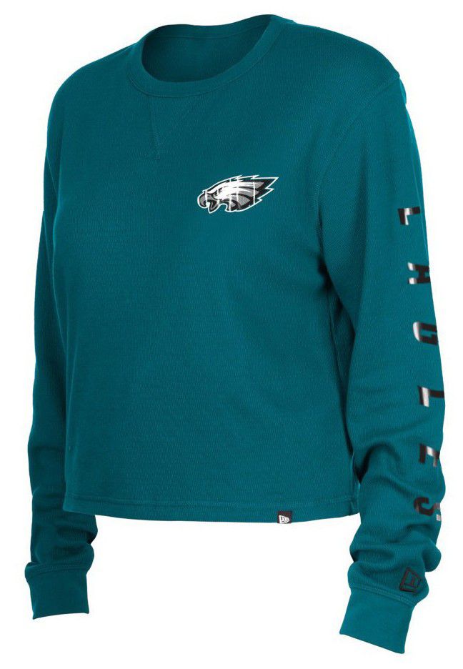 New Era Women's Philadelphia Eagles Dark Green Thermal Long Sleeve T-Shirt product image