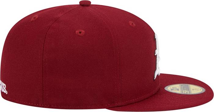 Men's New Era White/Cardinal Arkansas Razorbacks Two-Tone Layer 9FIFTY  Snapback Hat
