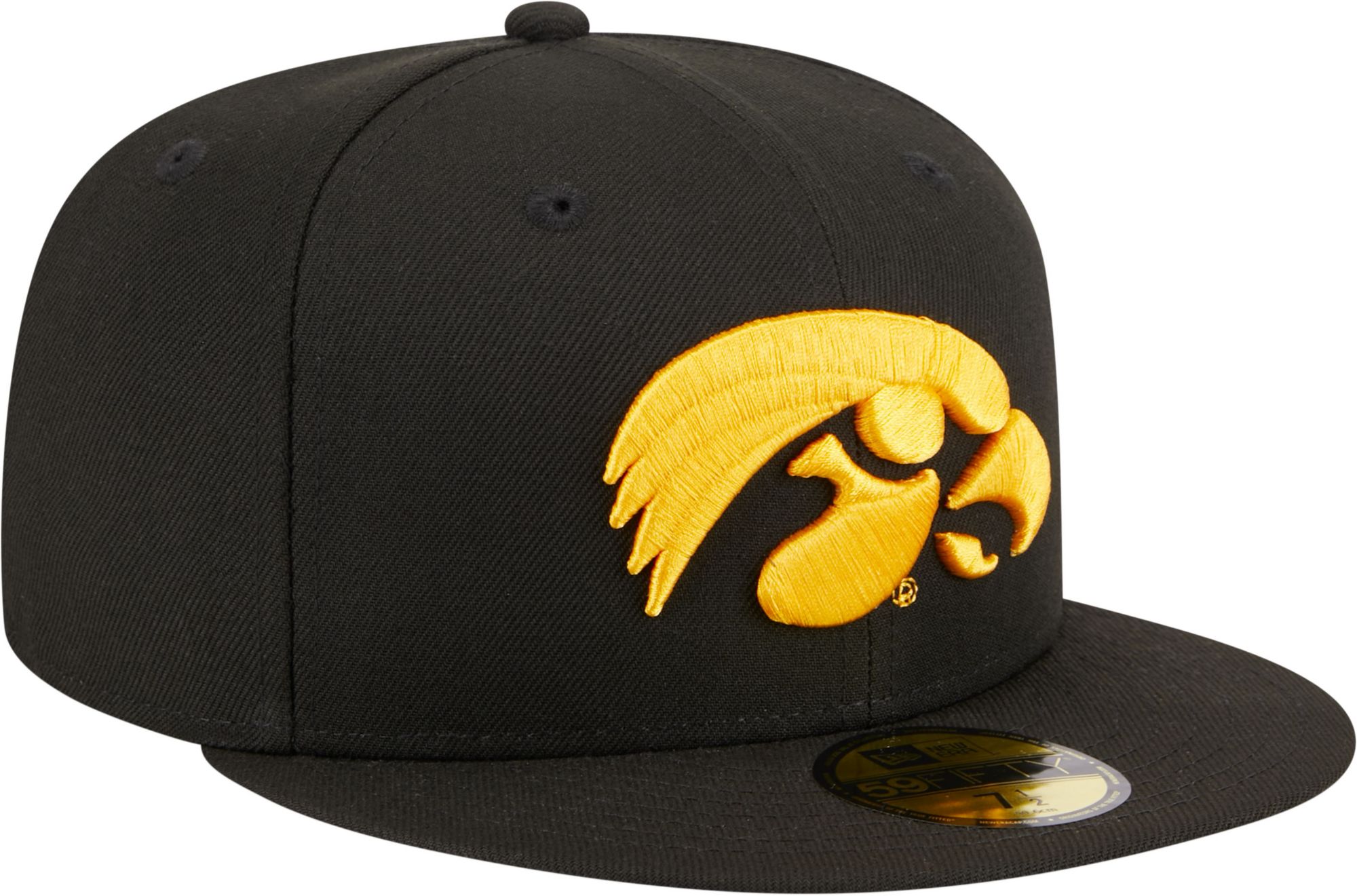 New Era Men's Iowa Hawkeyes Black 59Fifty Fitted Hat product image