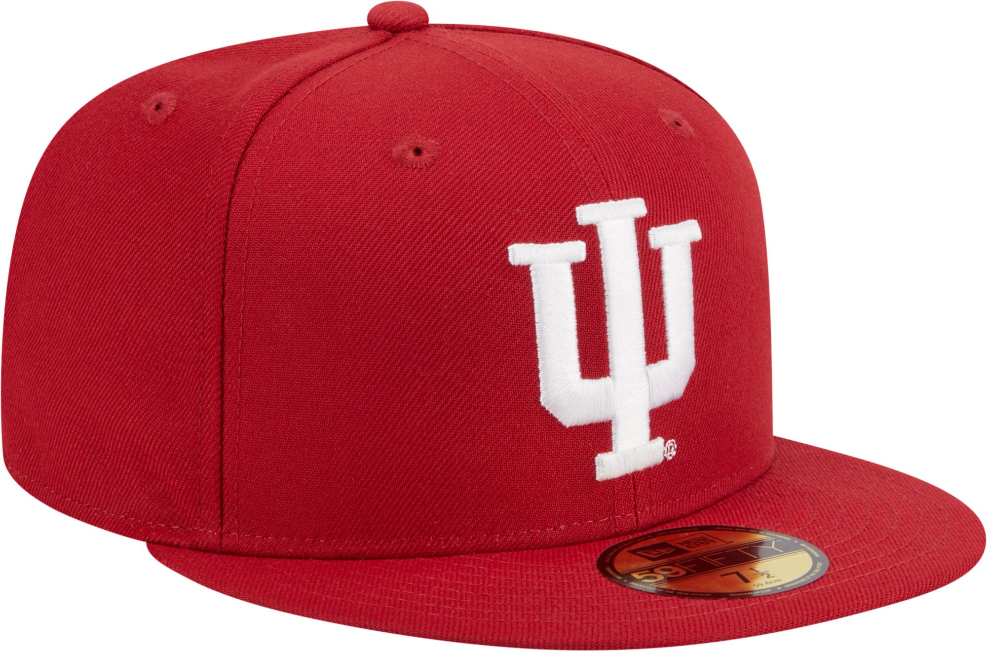 New Era Men's Indiana Hoosiers Crimson 59Fifty Fitted Hat