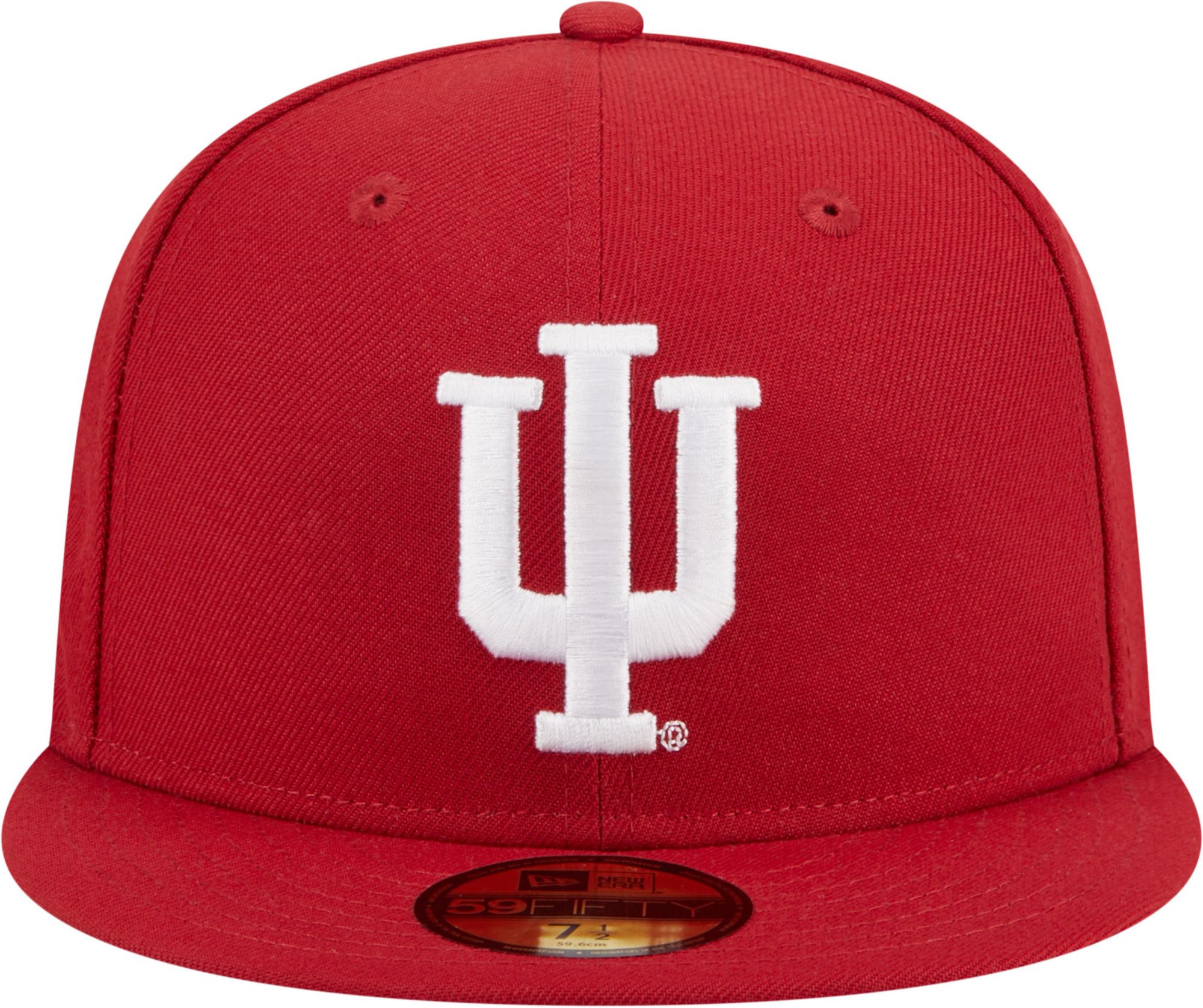 New Era Men's Indiana Hoosiers Crimson 59Fifty Fitted Hat