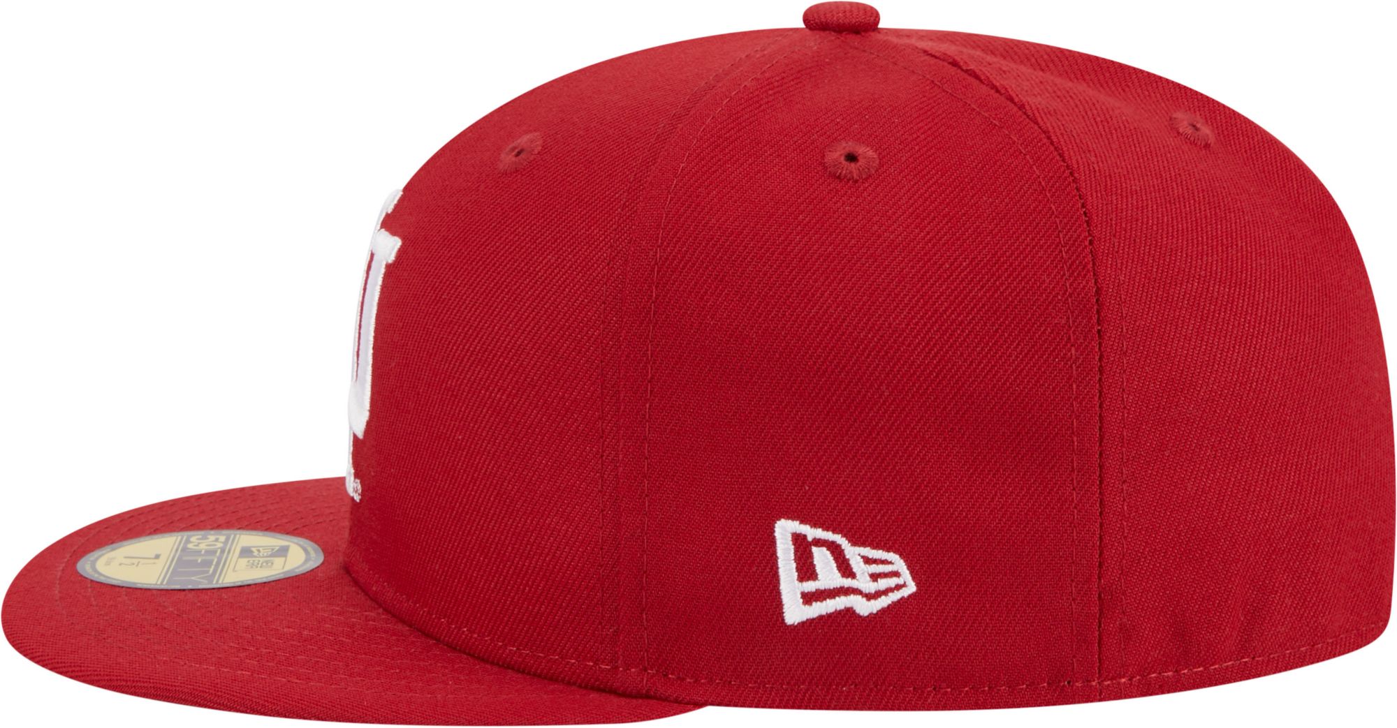 New Era Men's Indiana Hoosiers Crimson 59Fifty Fitted Hat