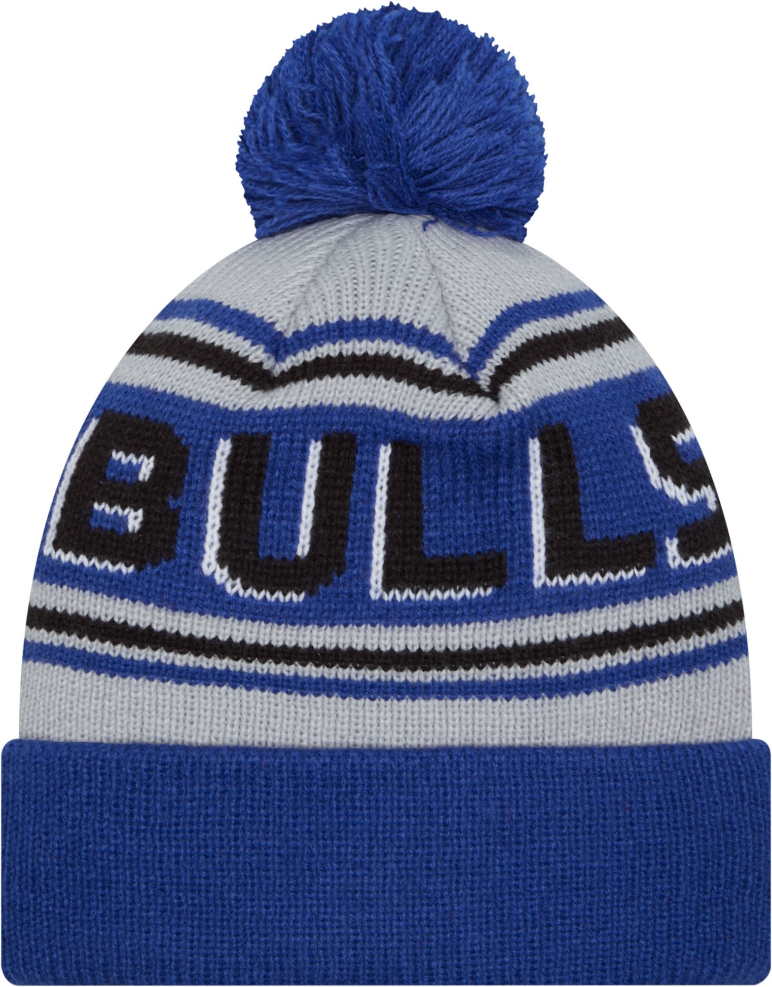 New Era Men's Buffalo Bulls Blue Pom Wordmark Beanie