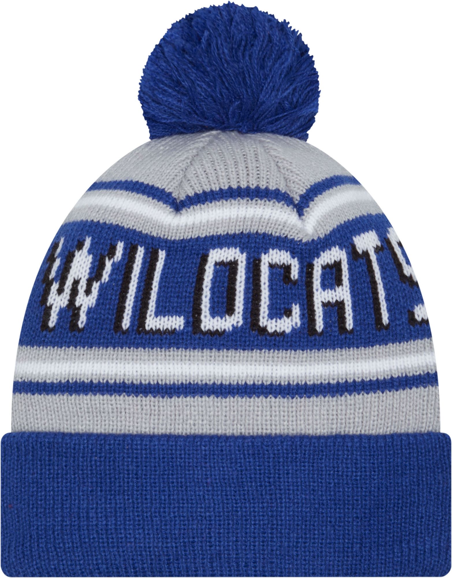 New Era Men's Kentucky Wildcats Blue Pom Wordmark Beanie