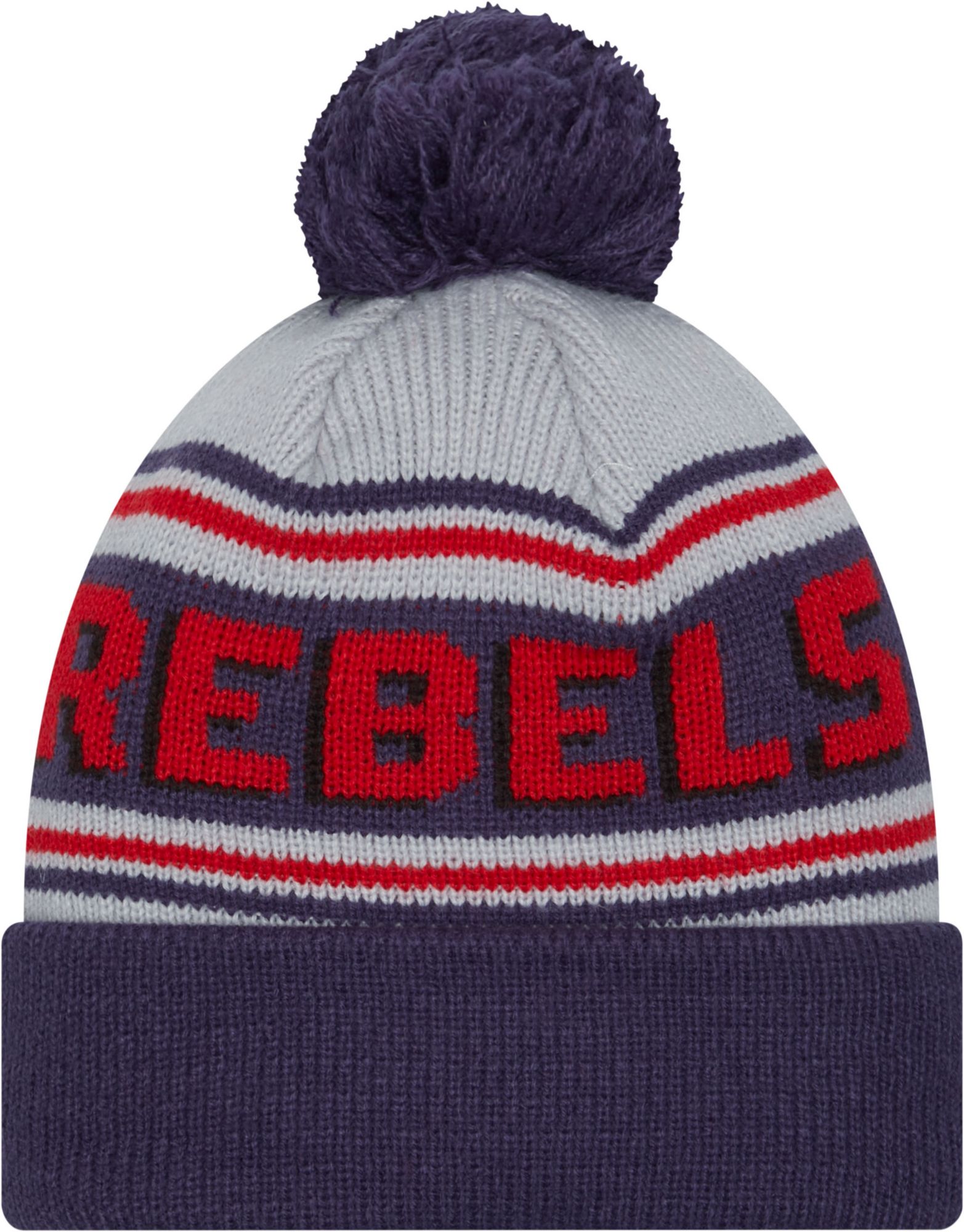New Era Men's Ole Miss Rebels Blue Pom Wordmark Beanie product image