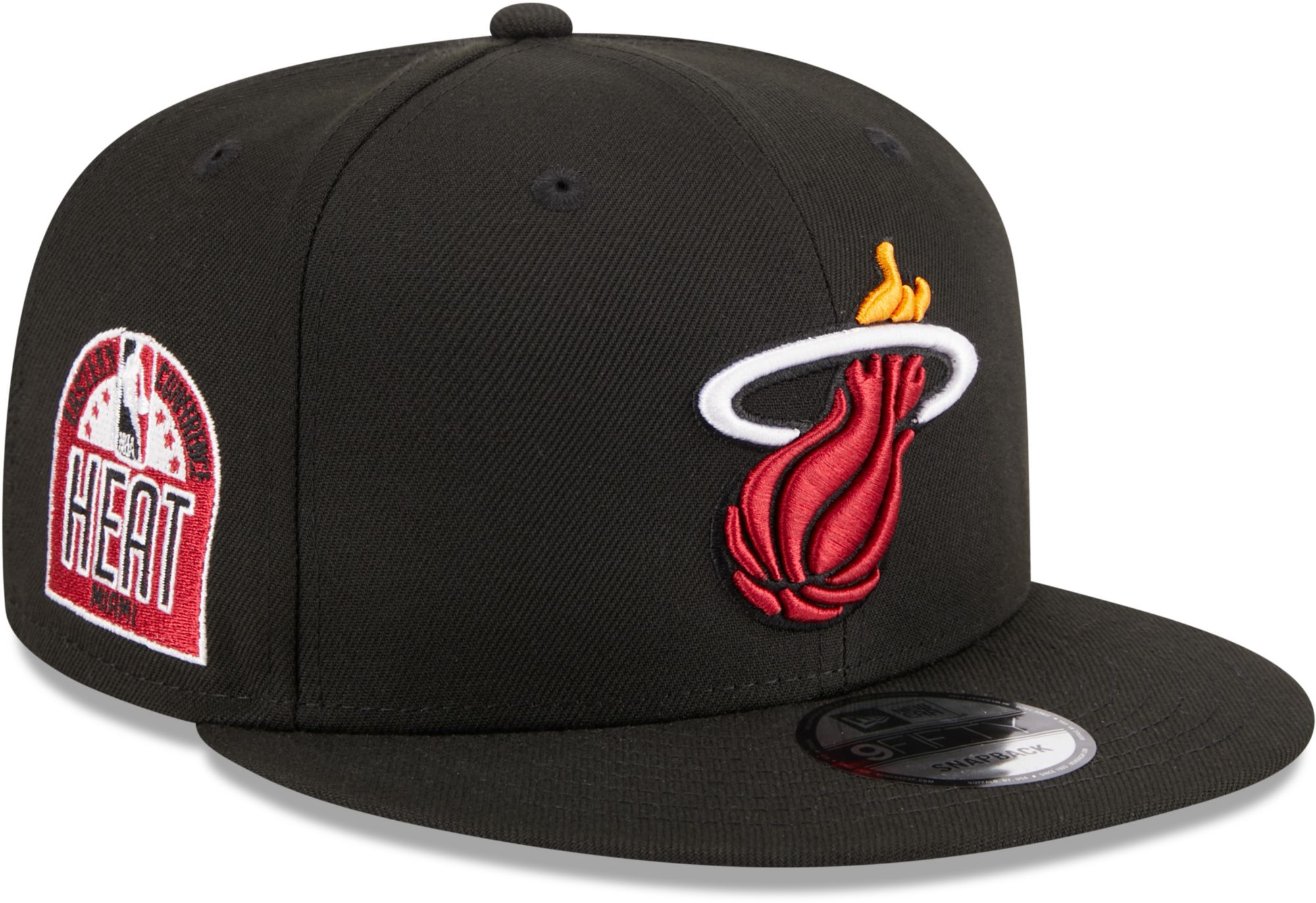 New Era Miami Heat Black 9Fifty Adjustable Hat