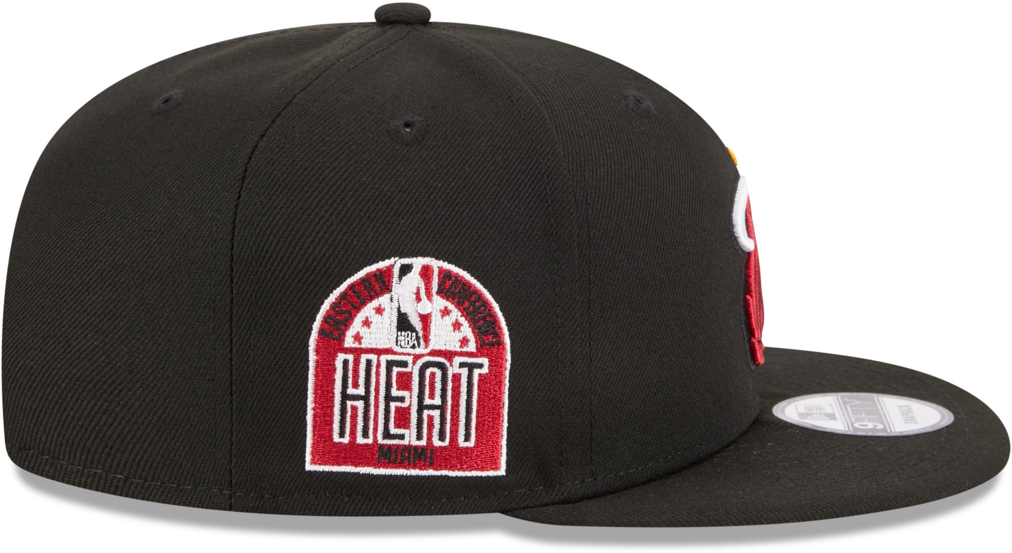 New Era Miami Heat Black 9Fifty Adjustable Hat