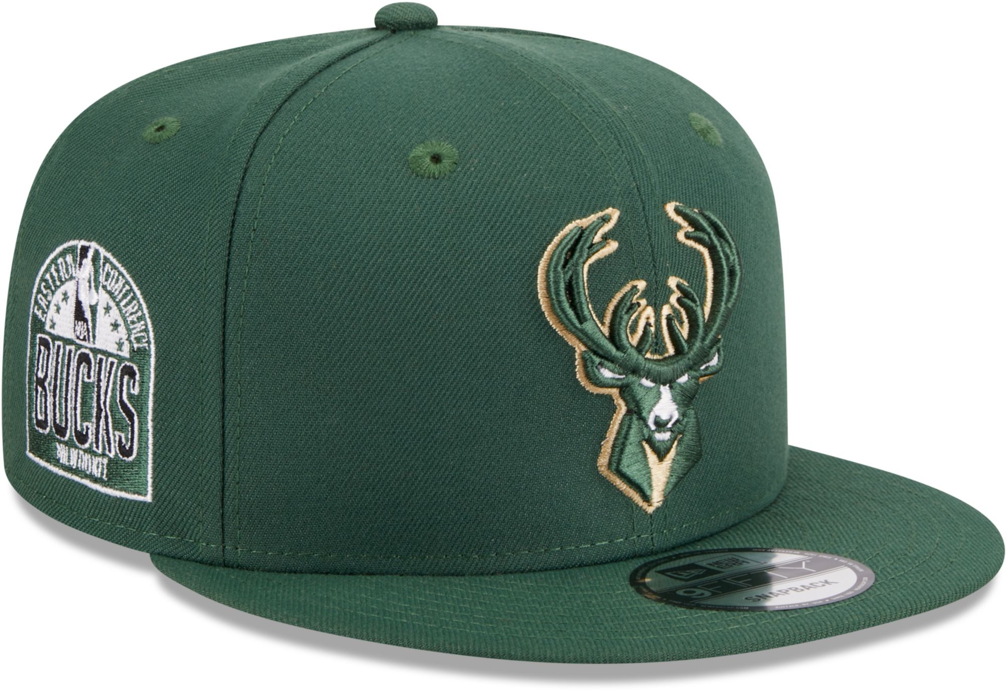 New Era Adult Milwaukee Bucks Green 9Fifty Adjustable Hat