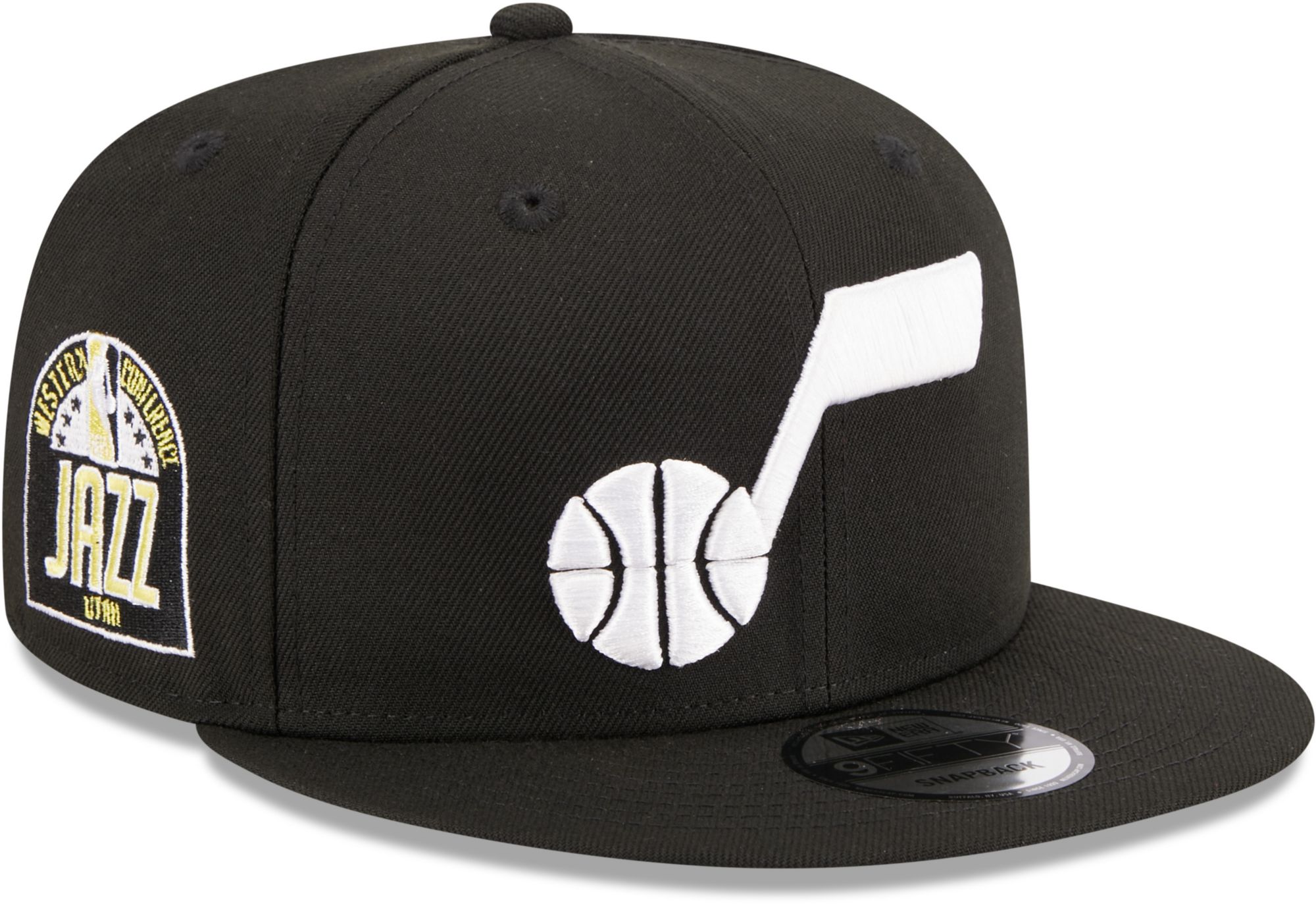 New Era Adult Utah Jazz Black 9Fifty Adjustable Hat product image