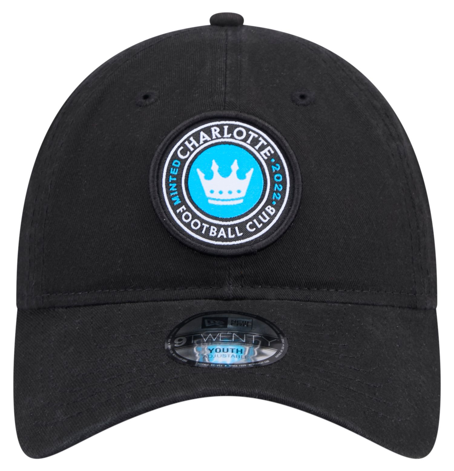 New Era Youth Charlotte FC Core Logo 9Twenty Black Adjustable Hat product image