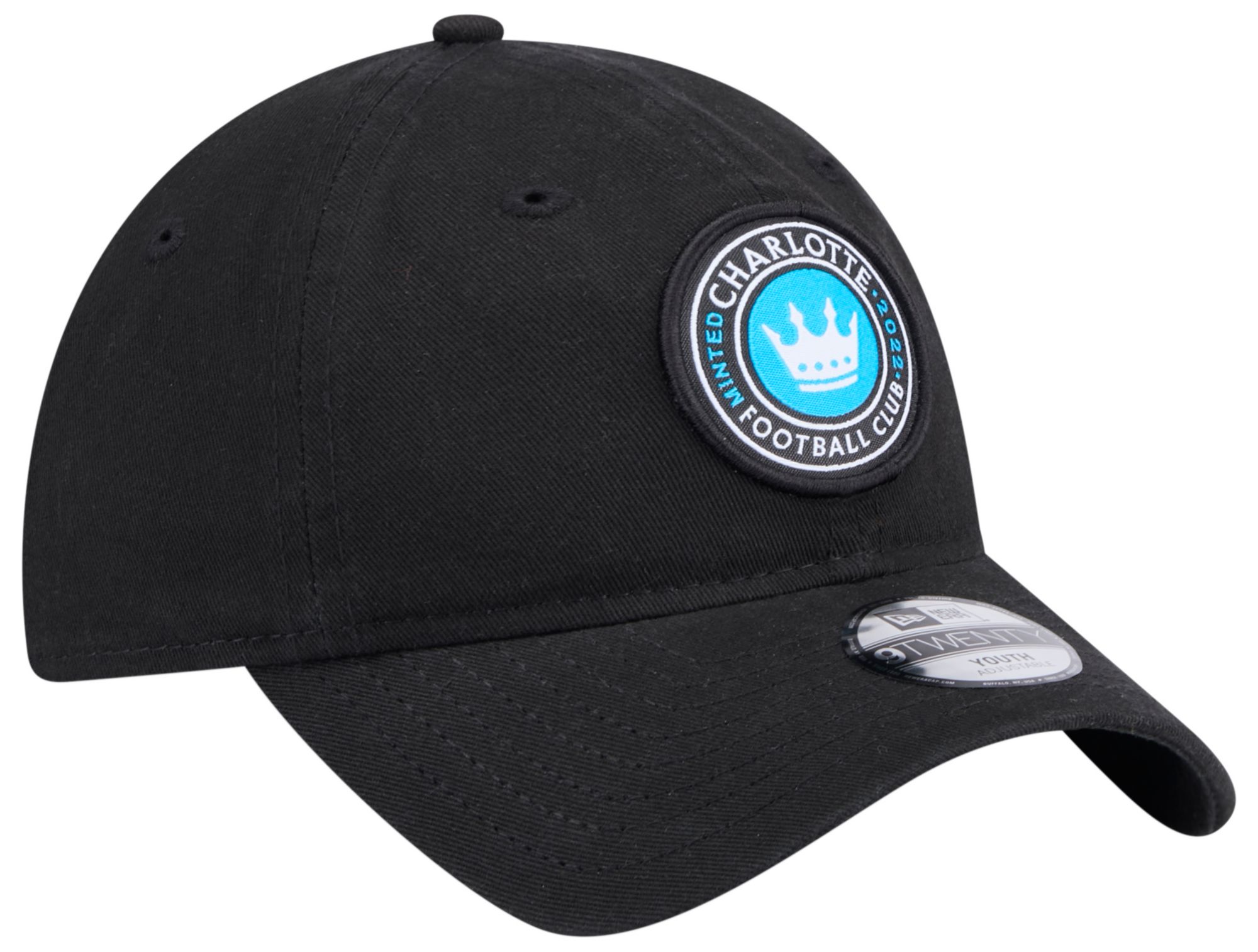 New Era Youth Charlotte FC Core Logo 9Twenty Black Adjustable Hat product image