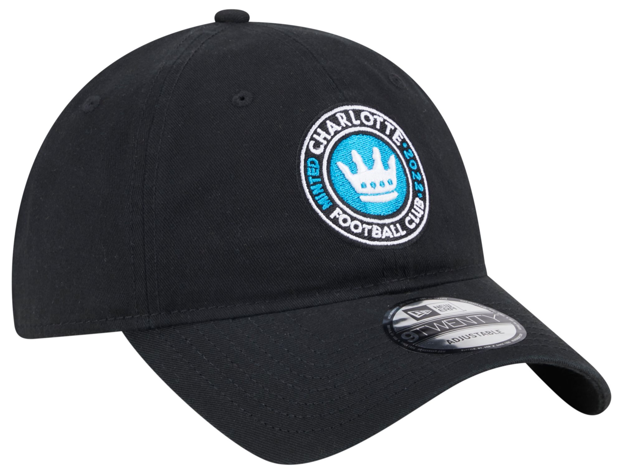 New Era Adult Charlotte FC Core Logo 9Twenty Black Adjustable Hat product image