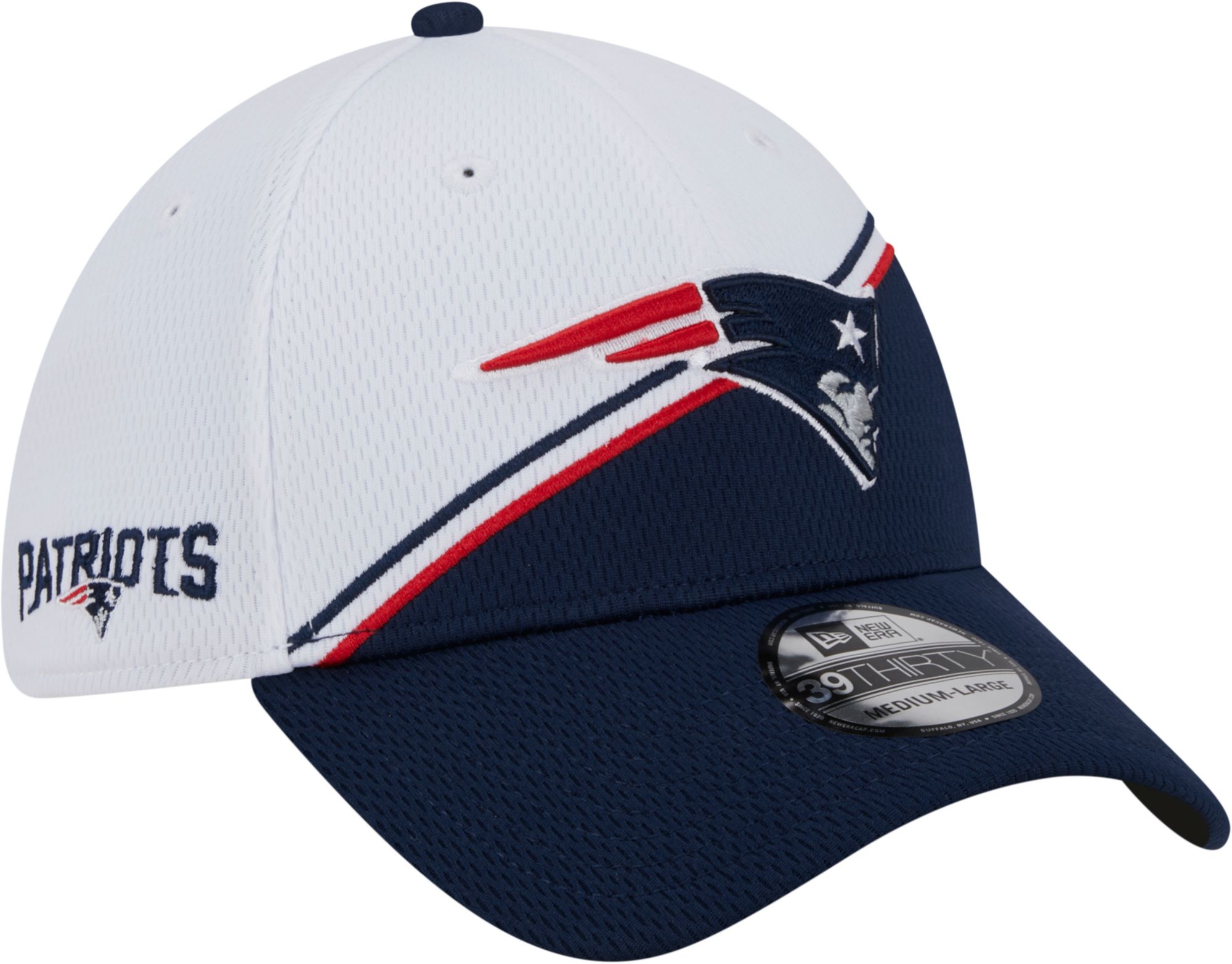 New Era Men's England Patriots 2023 Sideline Team Color 39Thirty Stretch Fit Hat