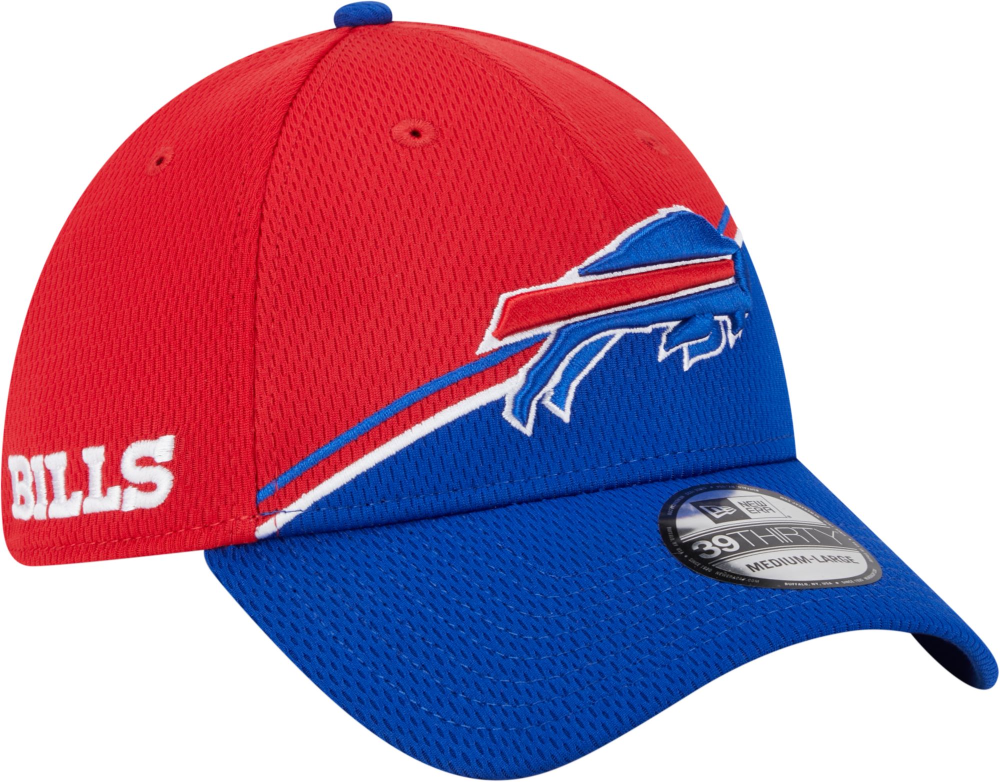 New Era Men's Buffalo Bills 2023 Sideline Alternate Blue 39Thirty Stretch Fit Hat