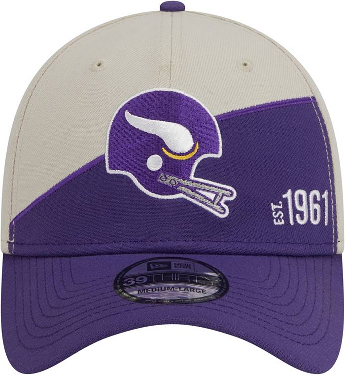Minnesota Vikings New Era 2023 Sideline Adjustable Visor - White/Purple