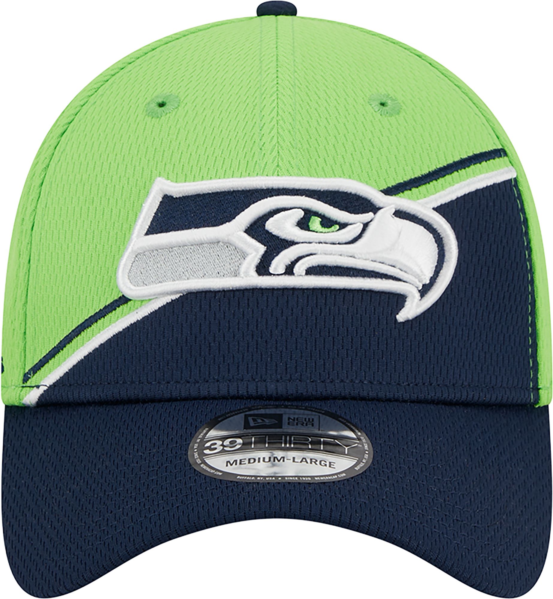 New Era Men's Seattle Seahawks 2023 Sideline Alternate Blue 39Thirty Stretch Fit Hat