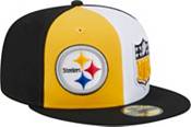 New Era Men's Pittsburgh Steelers 2023 Sideline Pinwheel 59FIFTY Fitted Hat - 7 1/8 Each
