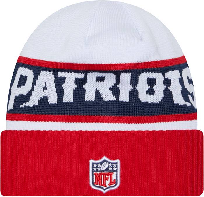 New England Patriots 2022 NFL THROWBACK SIDELINE Knit Beanie Hat