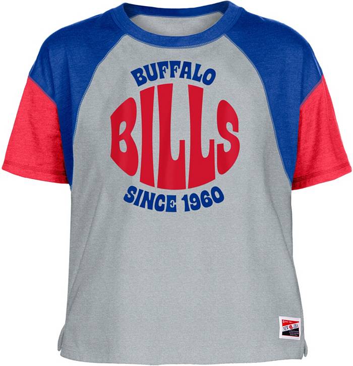 New Era Women's Buffalo Bills Color Block Grey T-Shirt