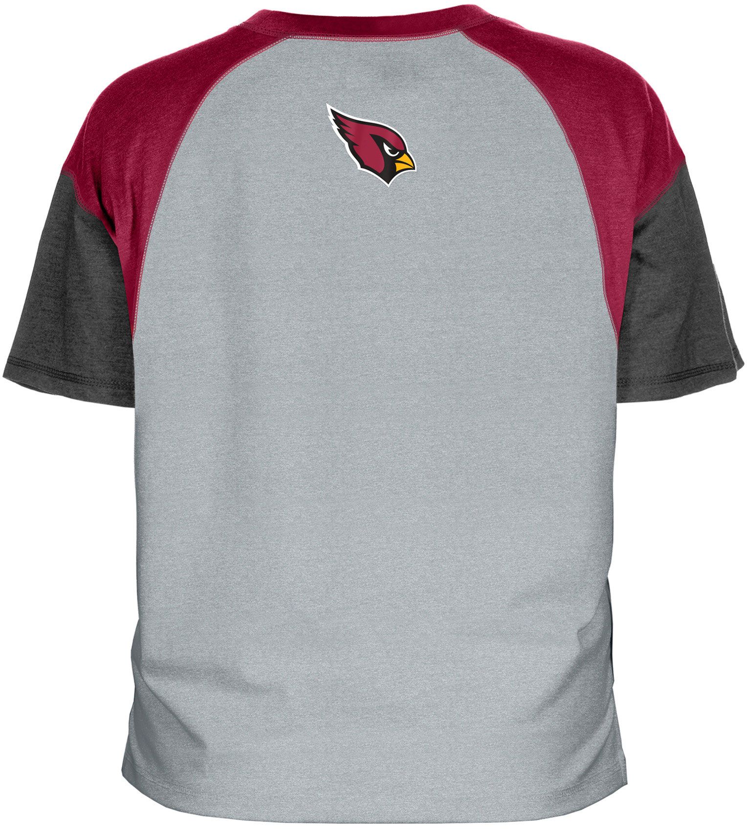 New Era Women's Arizona Cardinals Color Block Grey T-Shirt