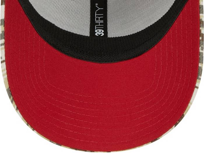 New Era Men's Arizona Cardinals Top Visor 39Thirty Black Stretch Fit Hat