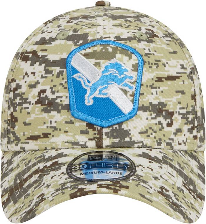 New Era Men's Detroit Lions 2023 Salute to Service 39Thirty Camo Stretch  Fit Hat