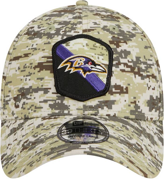 Men's New Era Camo Baltimore Ravens 2023 Salute To Service 39THIRTY Flex Hat