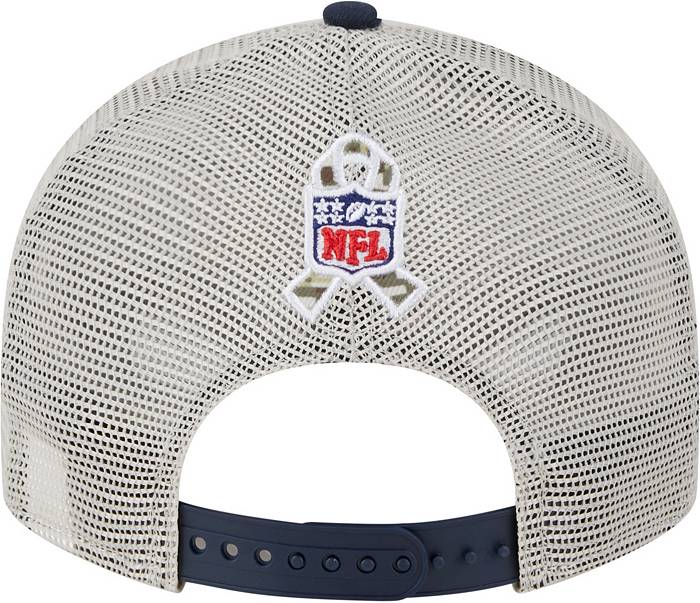 Men's New Era Stone/Navy England Patriots 2023 Salute to Service Low Profile 59FIFTY Fitted Hat