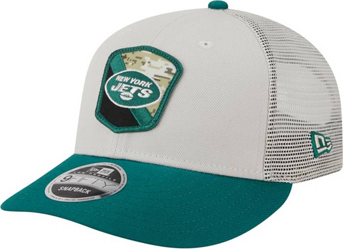 Men's New Era Black New York Jets A-Frame Trucker 9FORTY Adjustable Hat