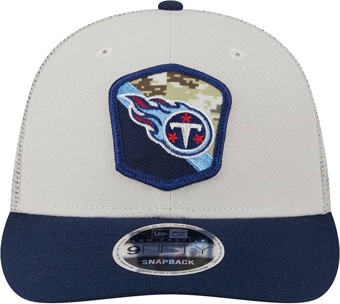 Men's New Era Stone/Navy England Patriots 2023 Salute to Service Low Profile 59FIFTY Fitted Hat