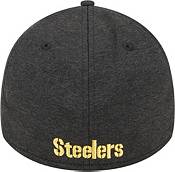 New Era Men's Pittsburgh Steelers Logo Black 39Thirty Stretch Fit Hat product image