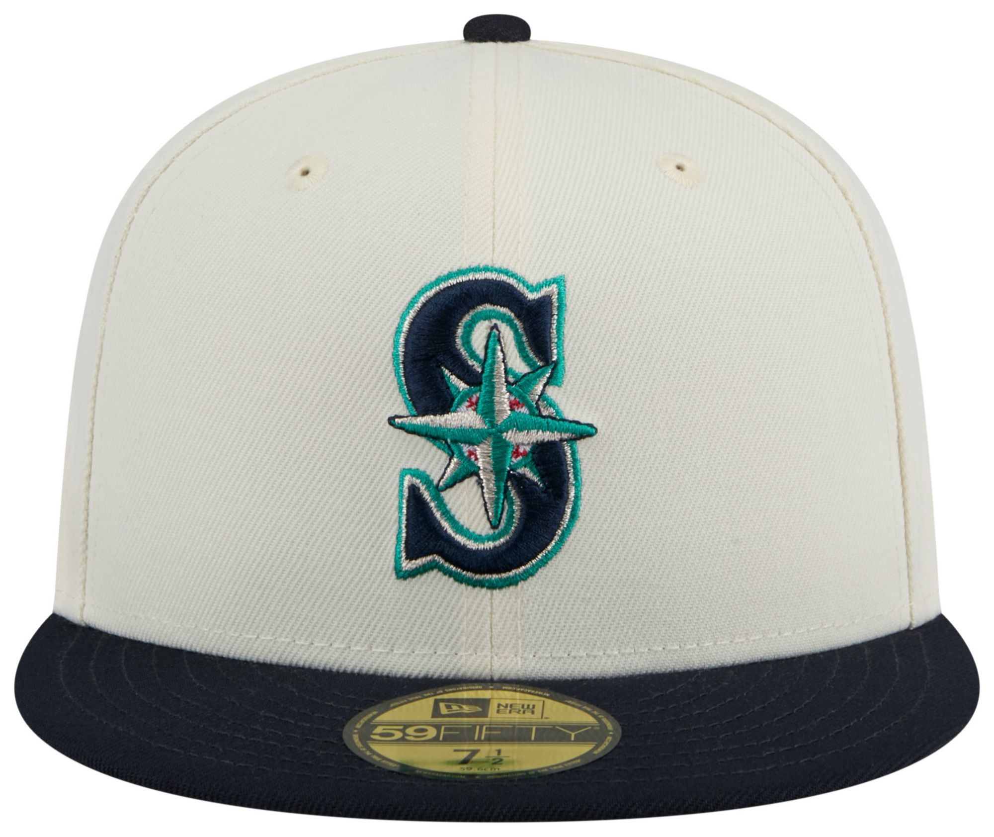 New Era Adult Seattle Mariners Blue Evergreen 59Fifty Fitted Hat product image