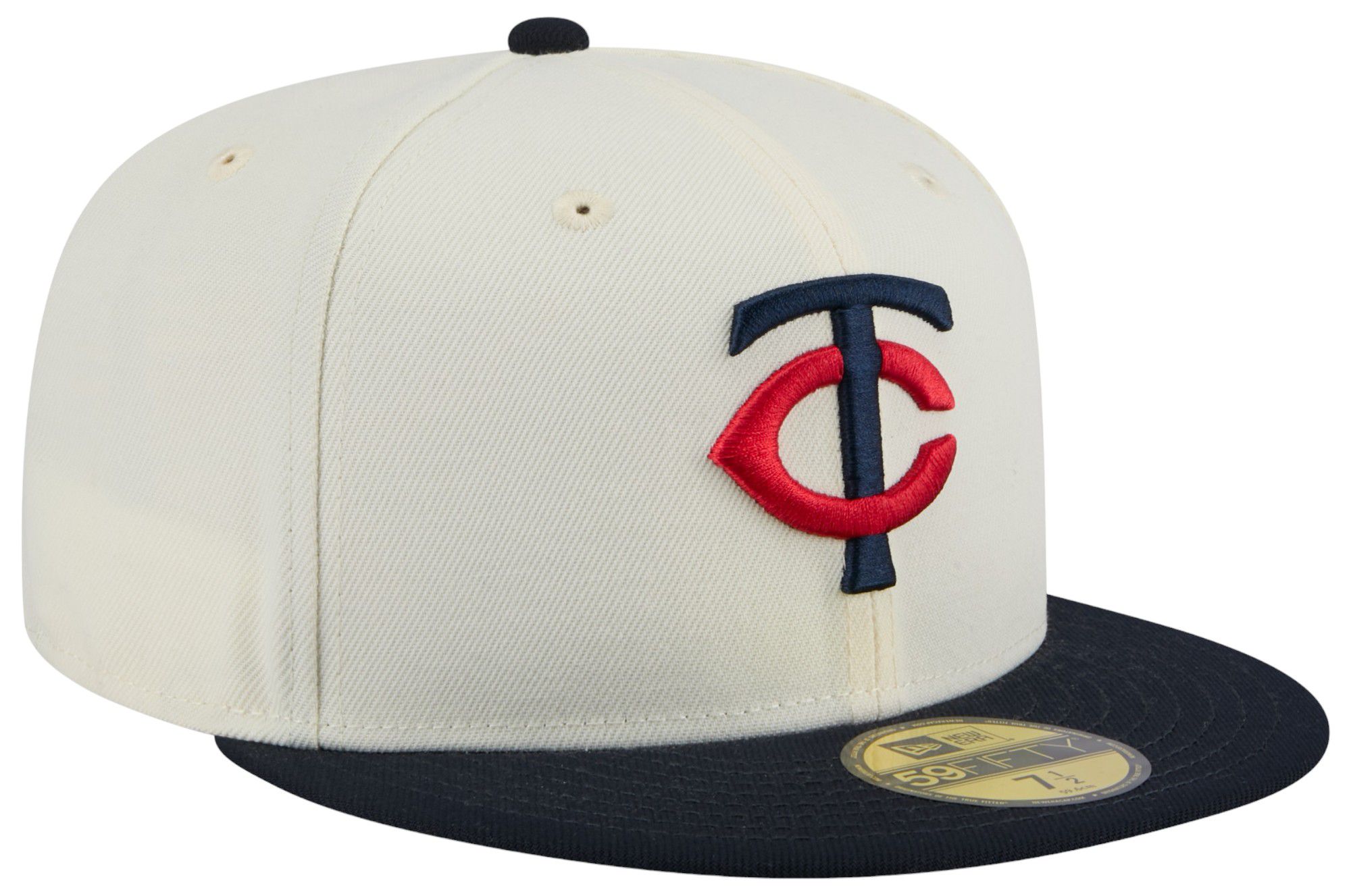 New Era Adult Minnesota Twins White Evergreen 59Fifty Fitted Hat product image