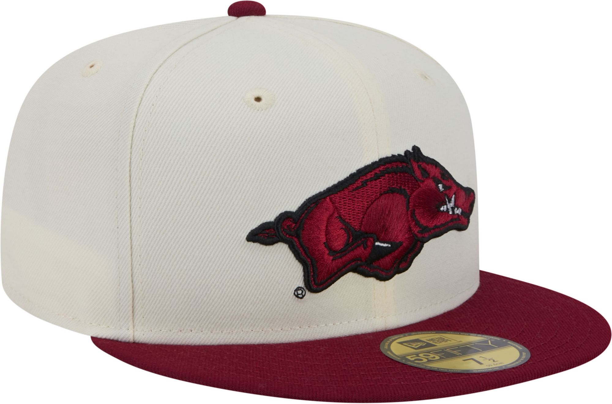 New Era Men's Arkansas Razorbacks White 59Fifty Fitted Hat product image