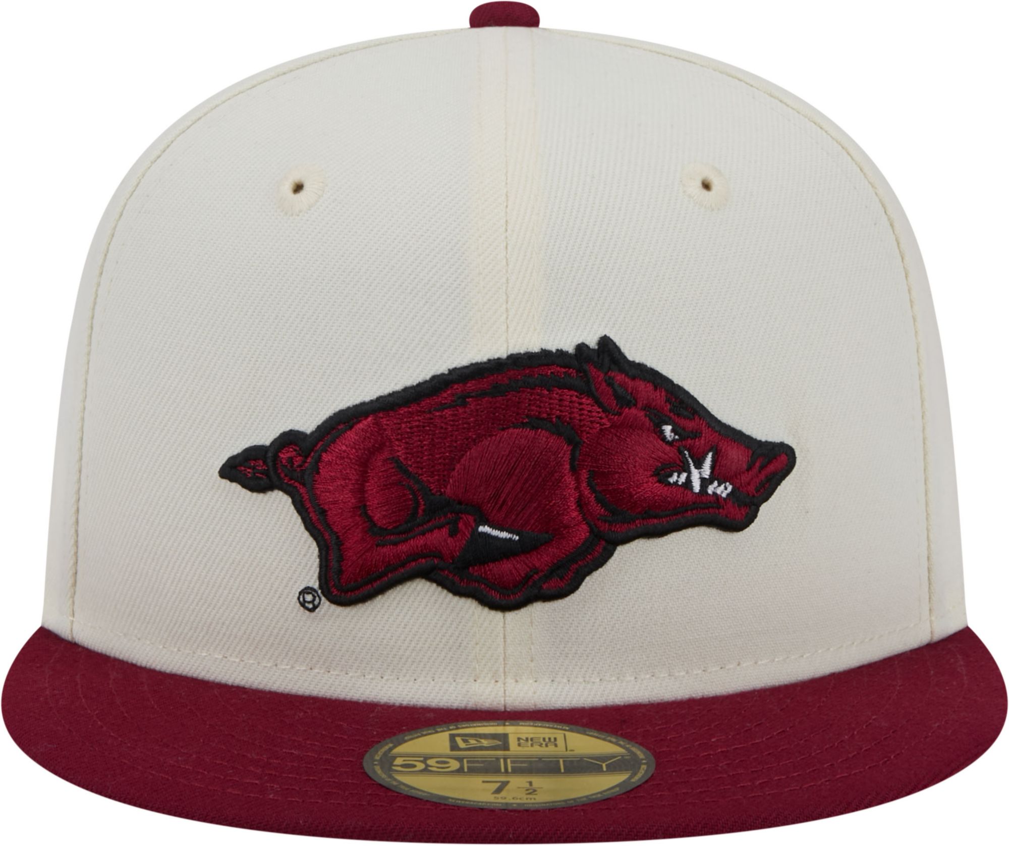 New Era Men's Arkansas Razorbacks White 59Fifty Fitted Hat product image