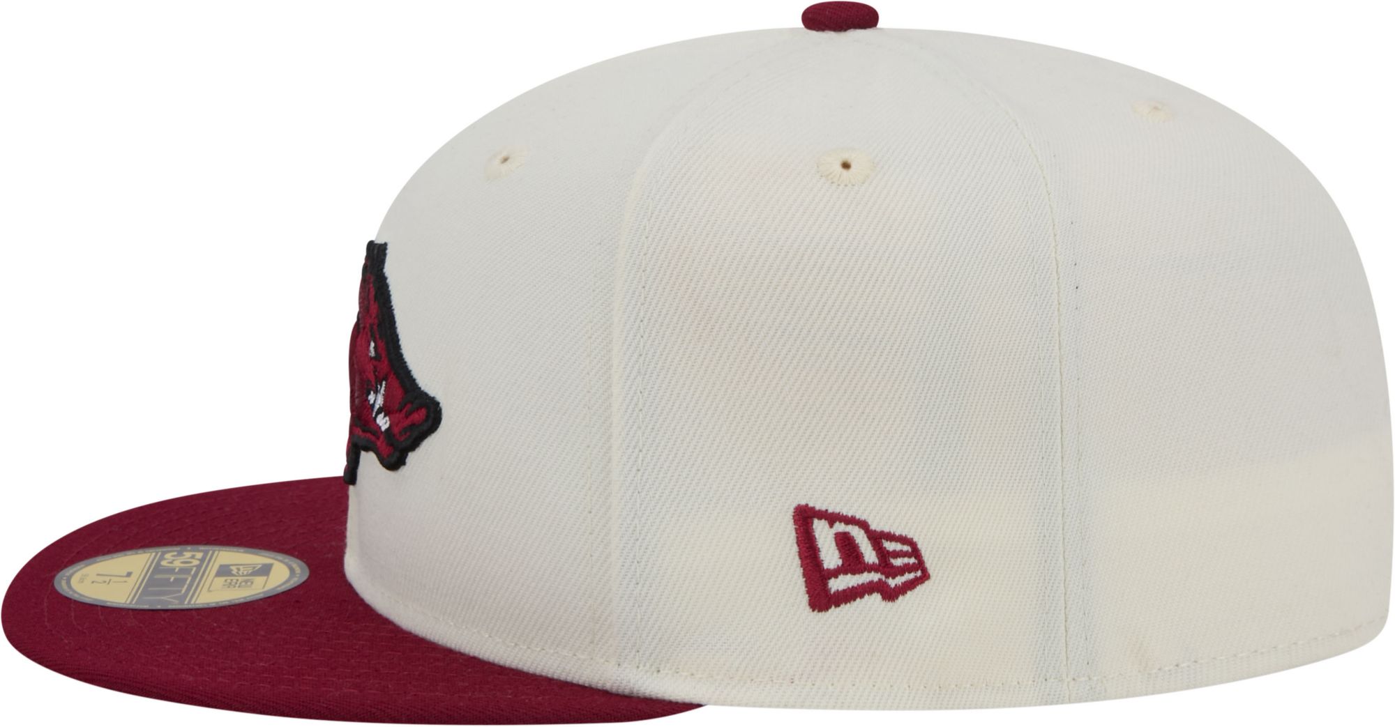 New Era Men's Arkansas Razorbacks White 59Fifty Fitted Hat product image